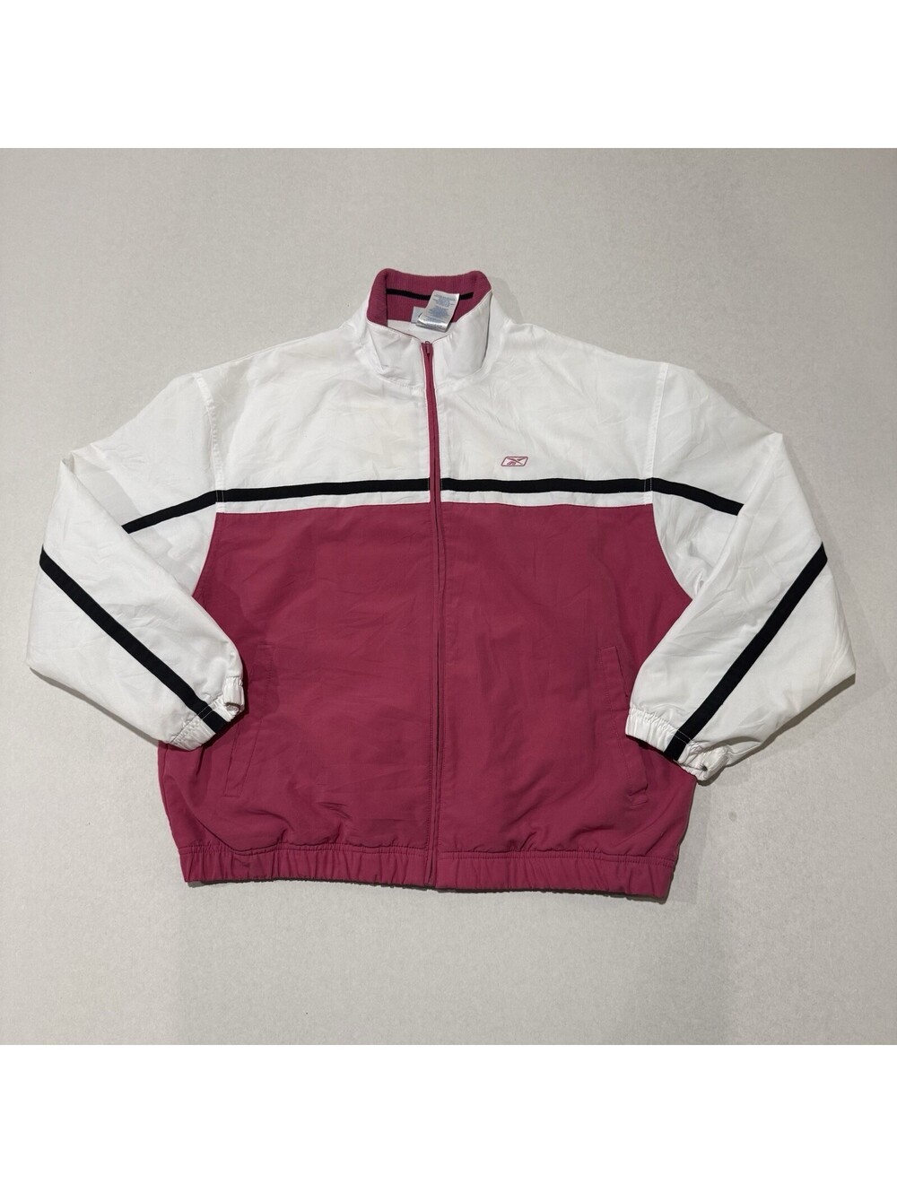 Vintage 90s Reebok Windbreaker Jacket Size Large Made In Taiwan Unisex Women’s